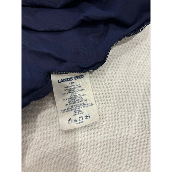 Lands End 2 pc Swim Suit  top is 18w bottoms are 20w blue plus size - Picture 5 of 12